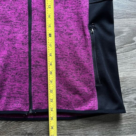 Marc New York Fuchsia Purple Black Heathered Full Zip Up Jacket Women's size M - Picture 8 of 8